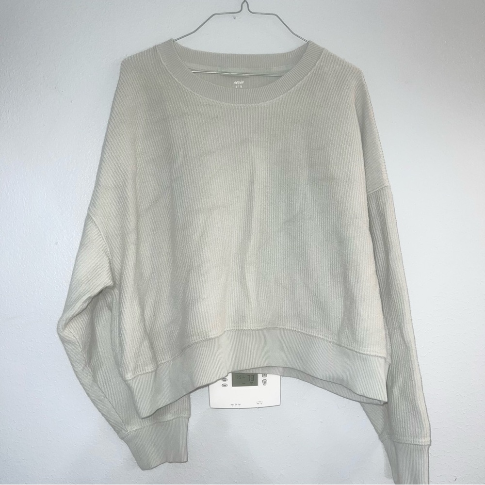 aerie Women's Crewneck Sweater in Light Sage Green